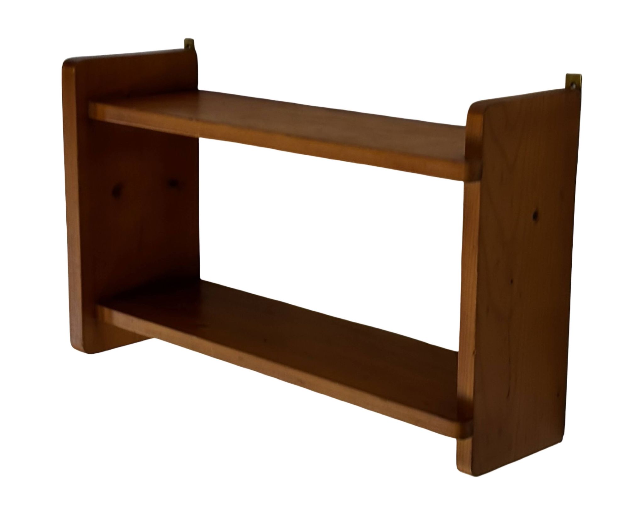 Vintage wooden wall shelve rack in pinewood minimalist design