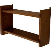 Vintage wooden wall shelve rack in pinewood minimalist design