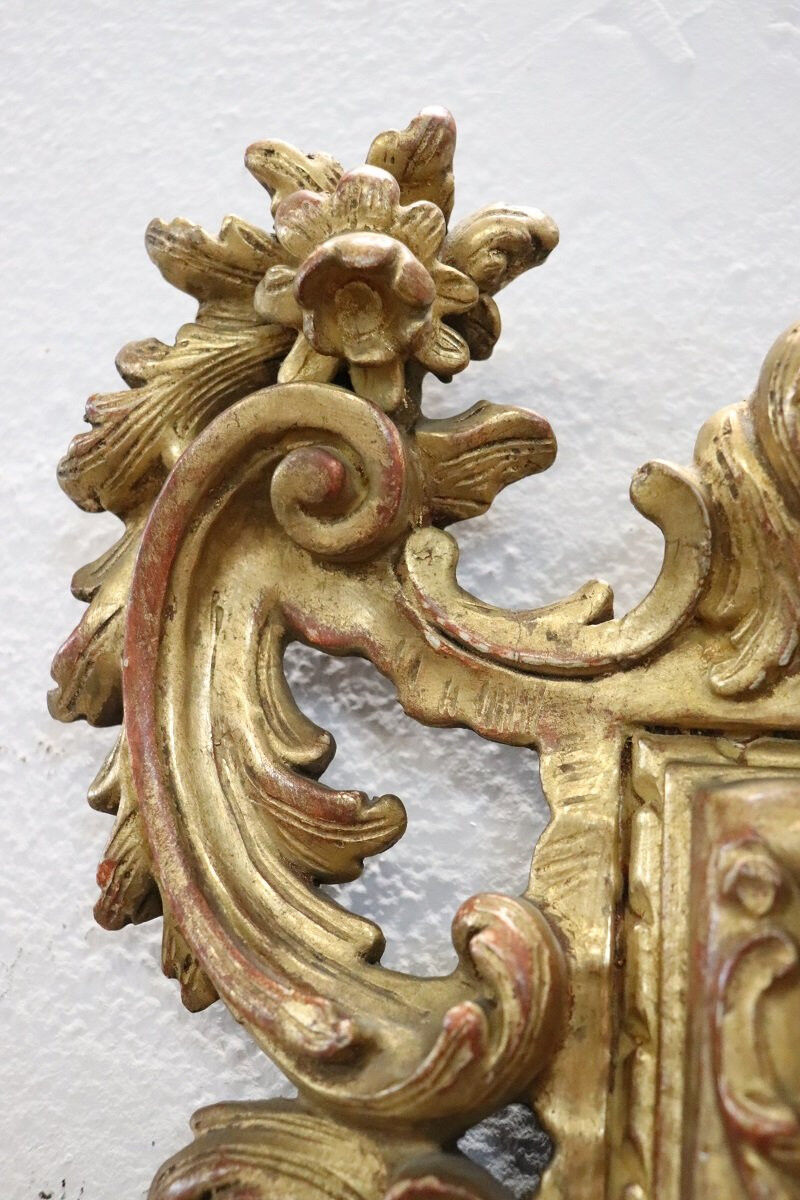 Louis XVI Style Carved And Gilded Wood Wall Mirror, Italy Early 20th Century