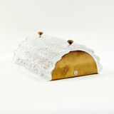 Mid-Century Scandinavian Glass & Brass Wall Light by Carl Fagerlund for Orrefors, Sweden, 1960s