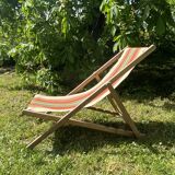 Chilean deckchair vintage striped canvas