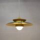 Lampe suspendue laquée verte vintage - Danemark 1980 -