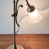 Art Nouveau bronze tulip lamp