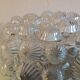 Round ceiling lamp in bubbled glass / vintage 60s-70s