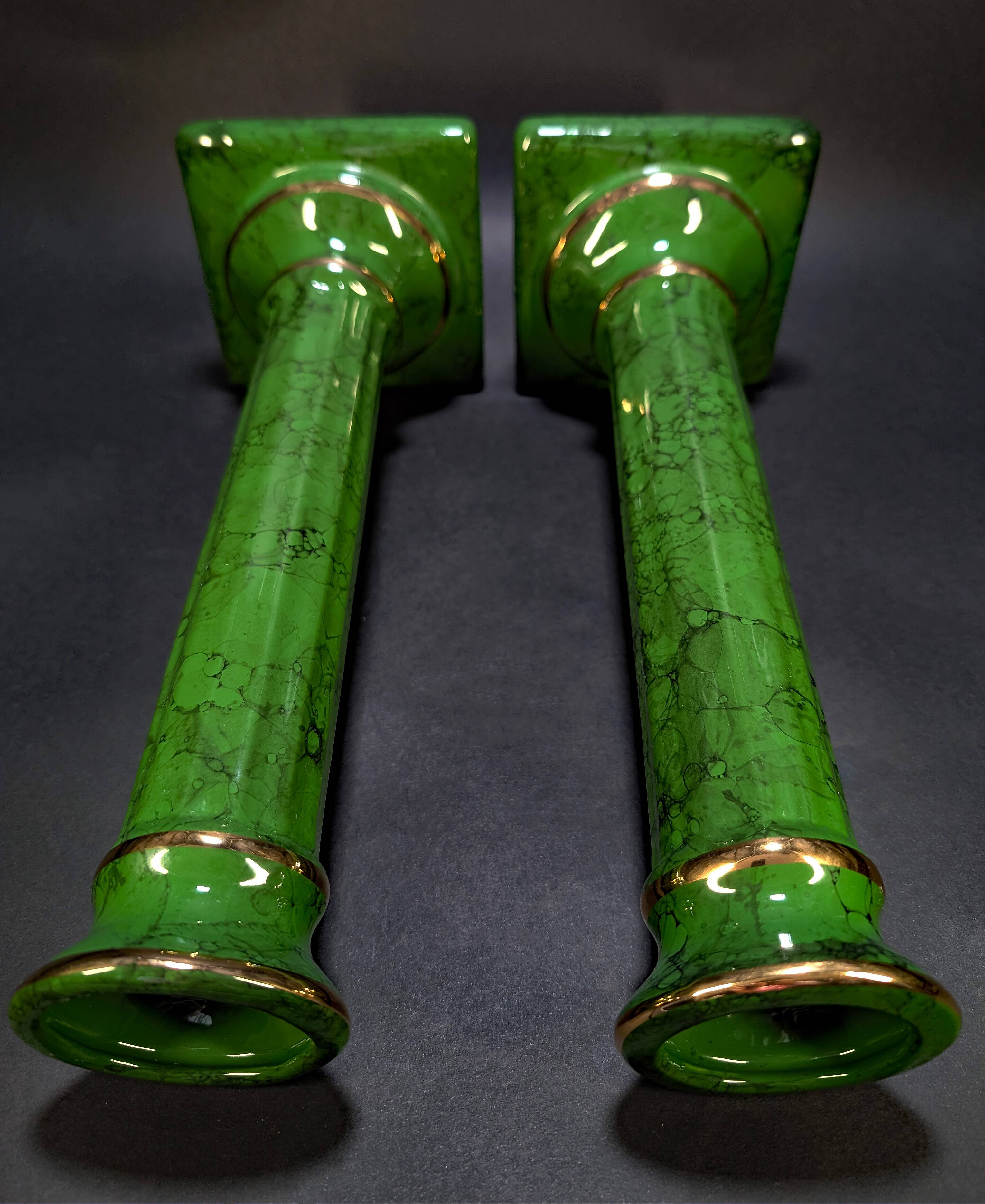 Pair of Decorative Neoclassical Columns Hollywood Regency 33x12 cm