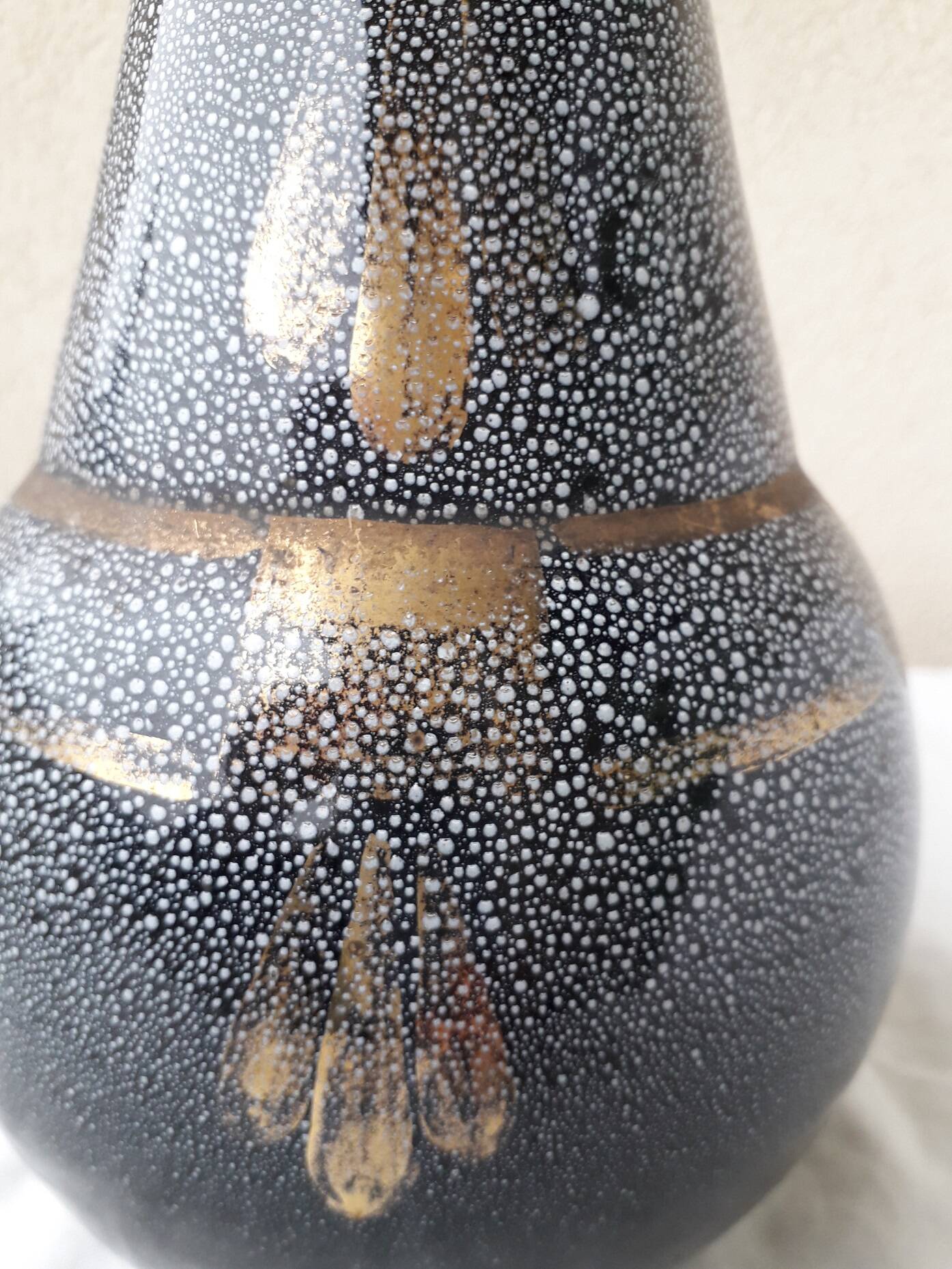 Black ceramic vase Forah