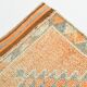Tapis Kilim Vintage Orange et Beige, Motifs Géométriques Anatoliens