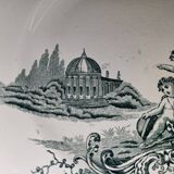 Set of eight old plates in St Amand