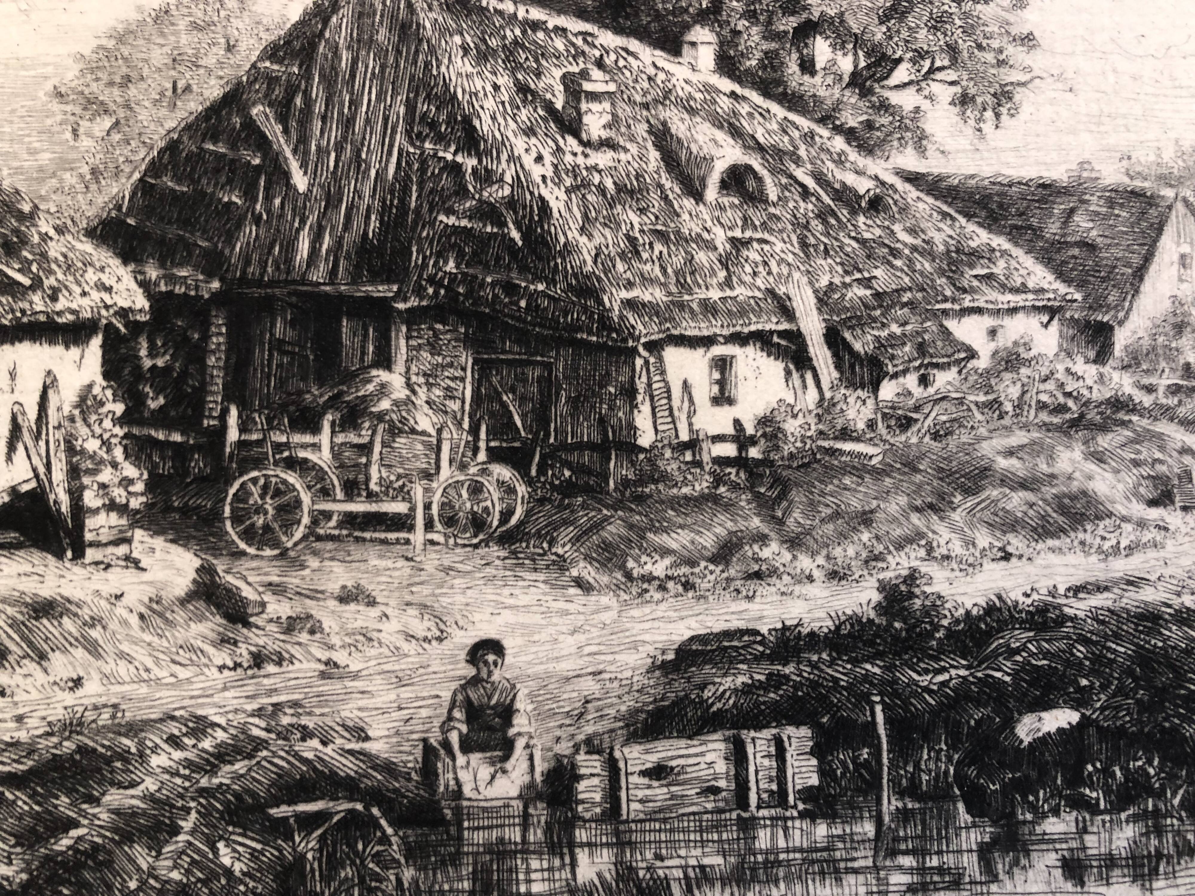 1 lot 6 prints revue l'art late 19th century: importun, desmoulins, cabaret, venice, chaumieres, menetrier