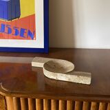 Brutalist travertine ashtray, Cerri Nestore, Italy, 1970s