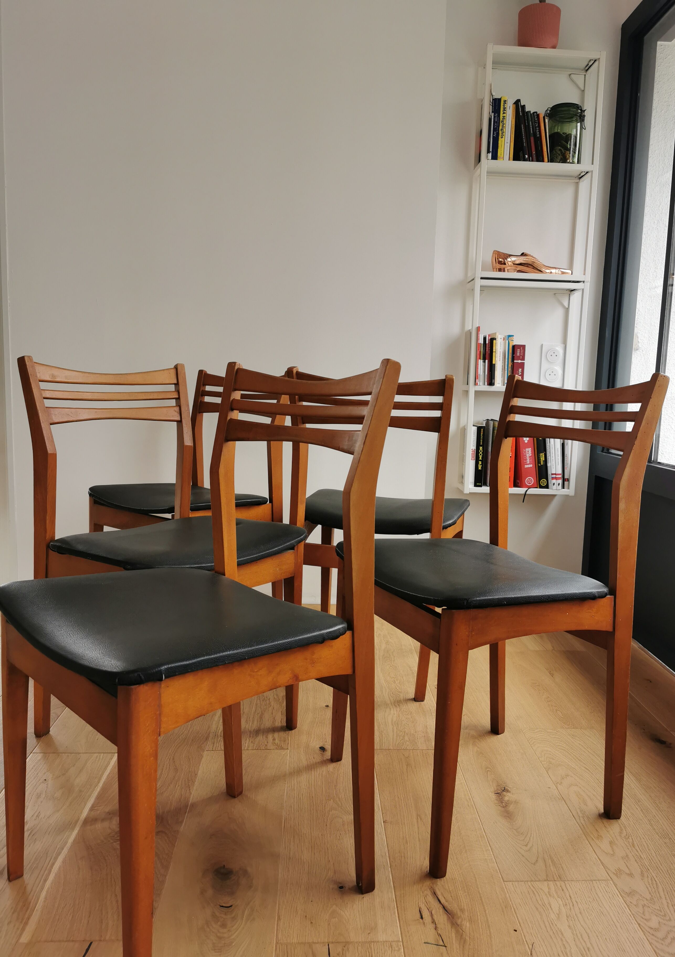 Set 5 vintage Scandinavian chairs