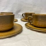 Ensemble de 6 tasses en grès vintage