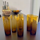 6 Verres ambrés