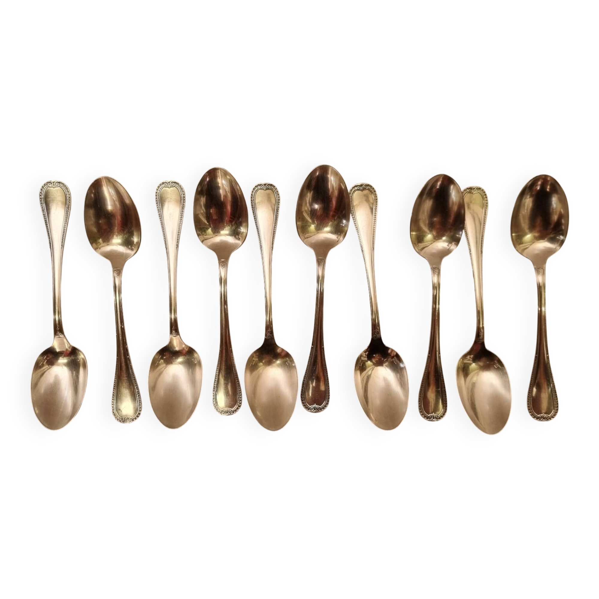 10 Christofle pearl model spoons