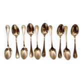 10 cuillères Christofle modele perle
