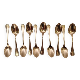 10 cuillères Christofle modele perle