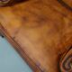 Old Patinated Dutch Cognac Colored Leather Club Chair, Set of 2