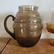 Amber glass decanter