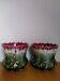 Pair of Art Nouveau majolica plant pots