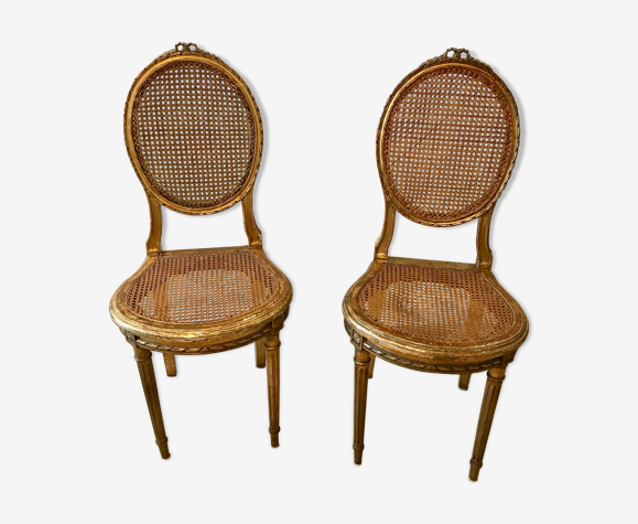 Chaises médaillon anciennes style Louis XVI | Selency