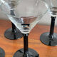 6 art deco glasses fine feet