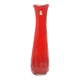 Vase en forme de haricot, style moderne du milieu du siècle, en verre rouge, Ząbkowice, Pologne, années 1970