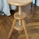 Vintage wooden tripod artist watchmaker stool brutalist workshop