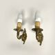 Pair of bronze chandelier wall lights, classic style, Louis XV
