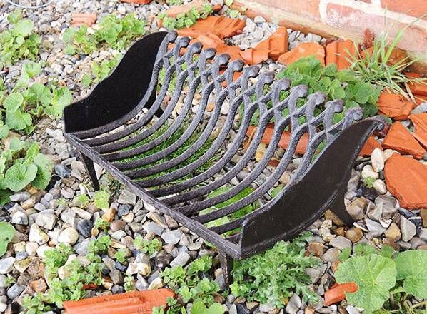 Old Cast Iron 12-Bar Fireplace Cradle