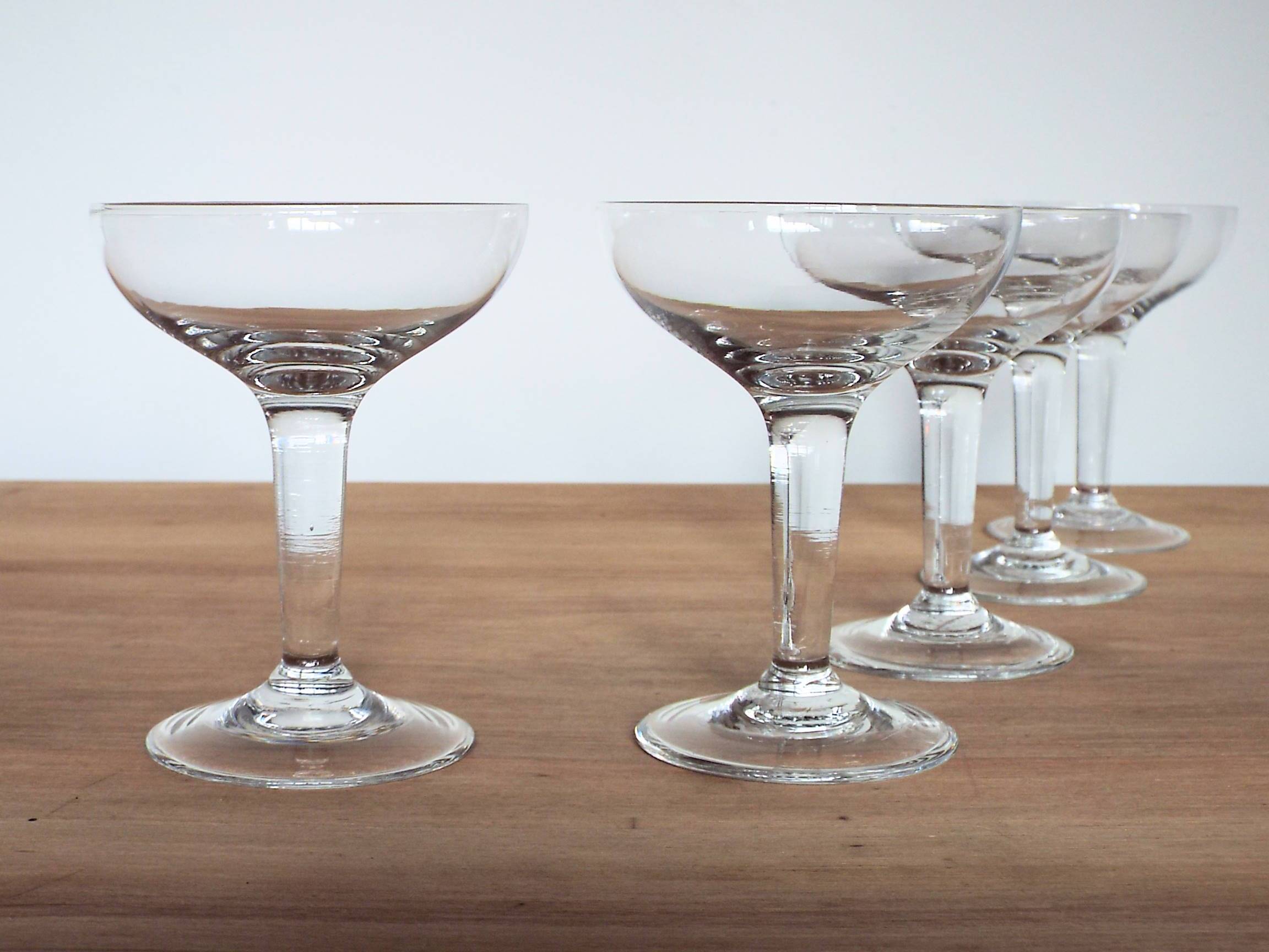 5 bistro champagne glasses