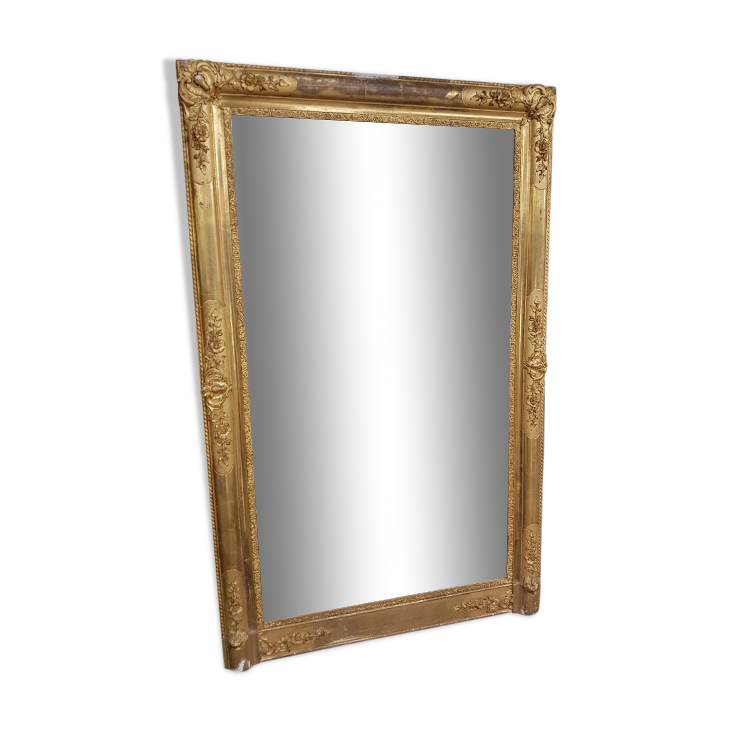 Miroir doré d'époque Louis-Philippe  1830-1848  88x141cm
