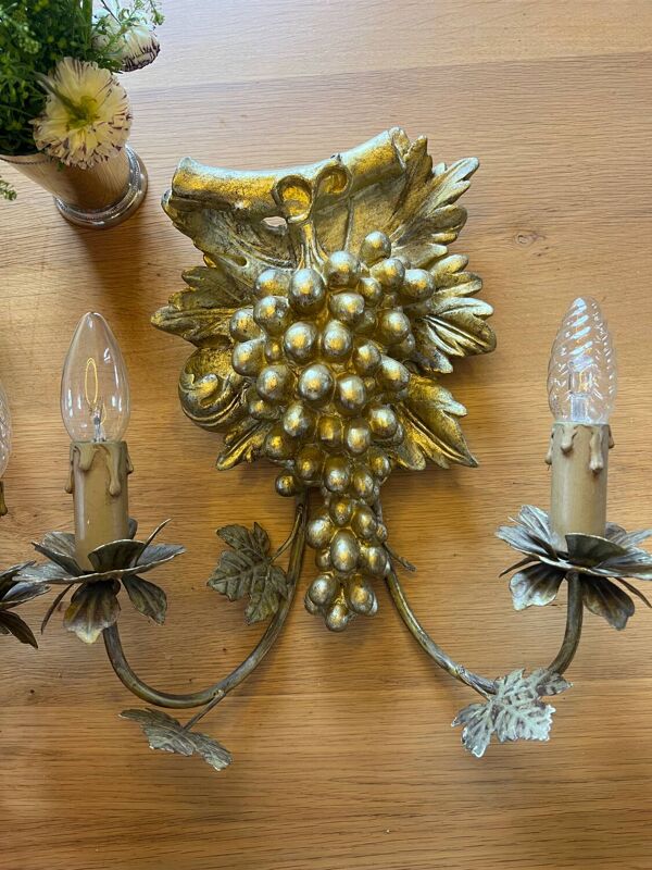 Appliques raisin doré 1970