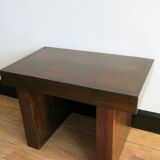 Solid bench made of tropical wood