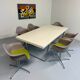 Lot of 6 plastic armchair chairs design Eames VITRA La fonda gray base
