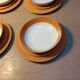Orange Limoges porcelain plates