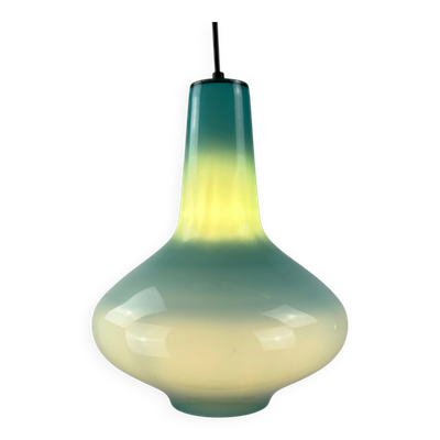 Suspension en verre bleu clair par Massimo Vignelli pour Venini, 1950