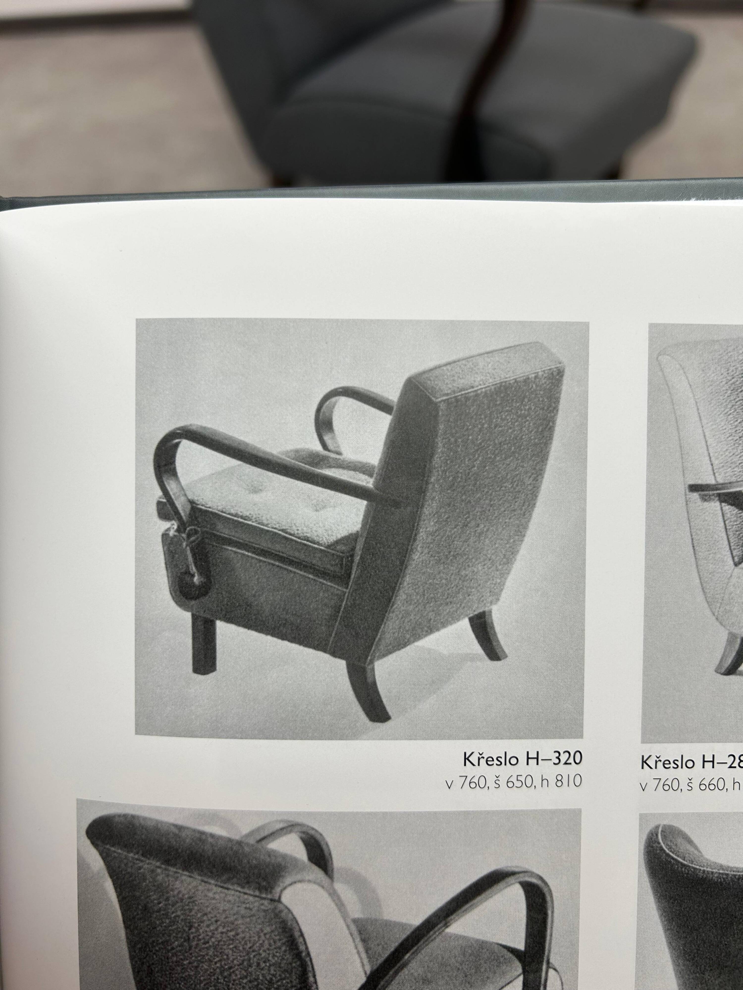 Fauteuil Art déco H320 par J.Halabala pour UP Závody