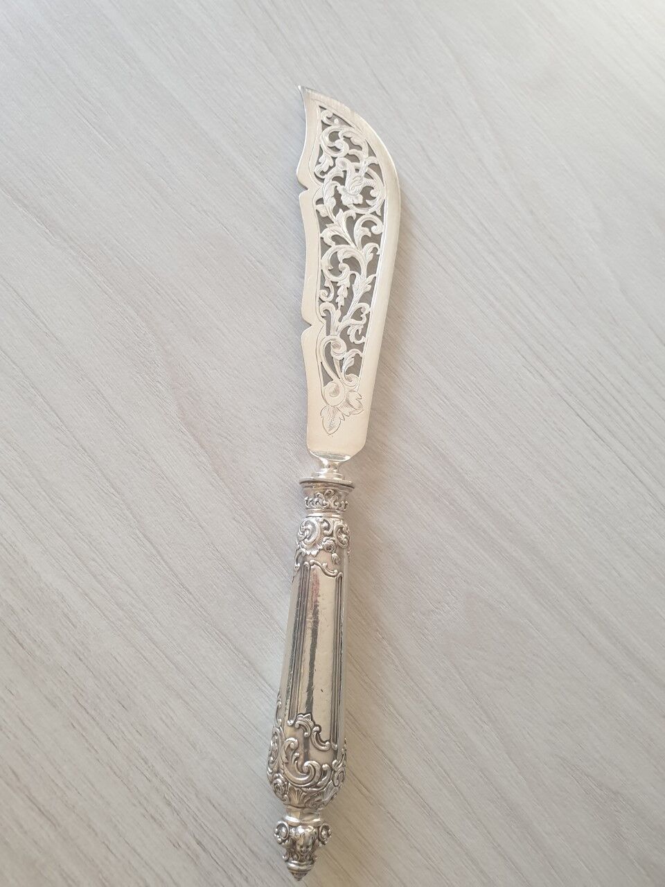 Antique silver metal knife