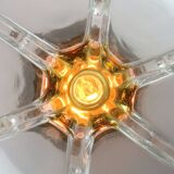 Mid-century Murano Glass & Brass Pendant from Mazzega, 60s