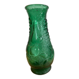 Vintage green glass vase year 1950 Bambicho Marseille fruit décor