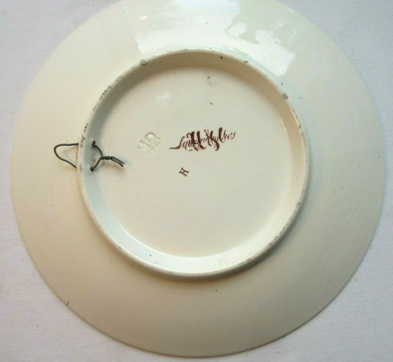 Plate Old Sarreguemines Minister Léon Gambetta 19th