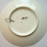 Plate Old Sarreguemines Minister Léon Gambetta 19th