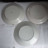 Lot de 3 assiettes faience de l 'Est fleurs