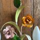 Floral metal wall sconce