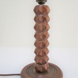 Solid wood lamp foot "diamond tip" years 40-50