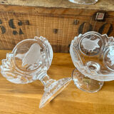 Vintage arque crystal dessert cups