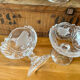 Vintage arque crystal dessert cups