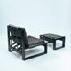 Chaises longues brutalistes avec repos-pieds de Sonja Wasseur, années 1970