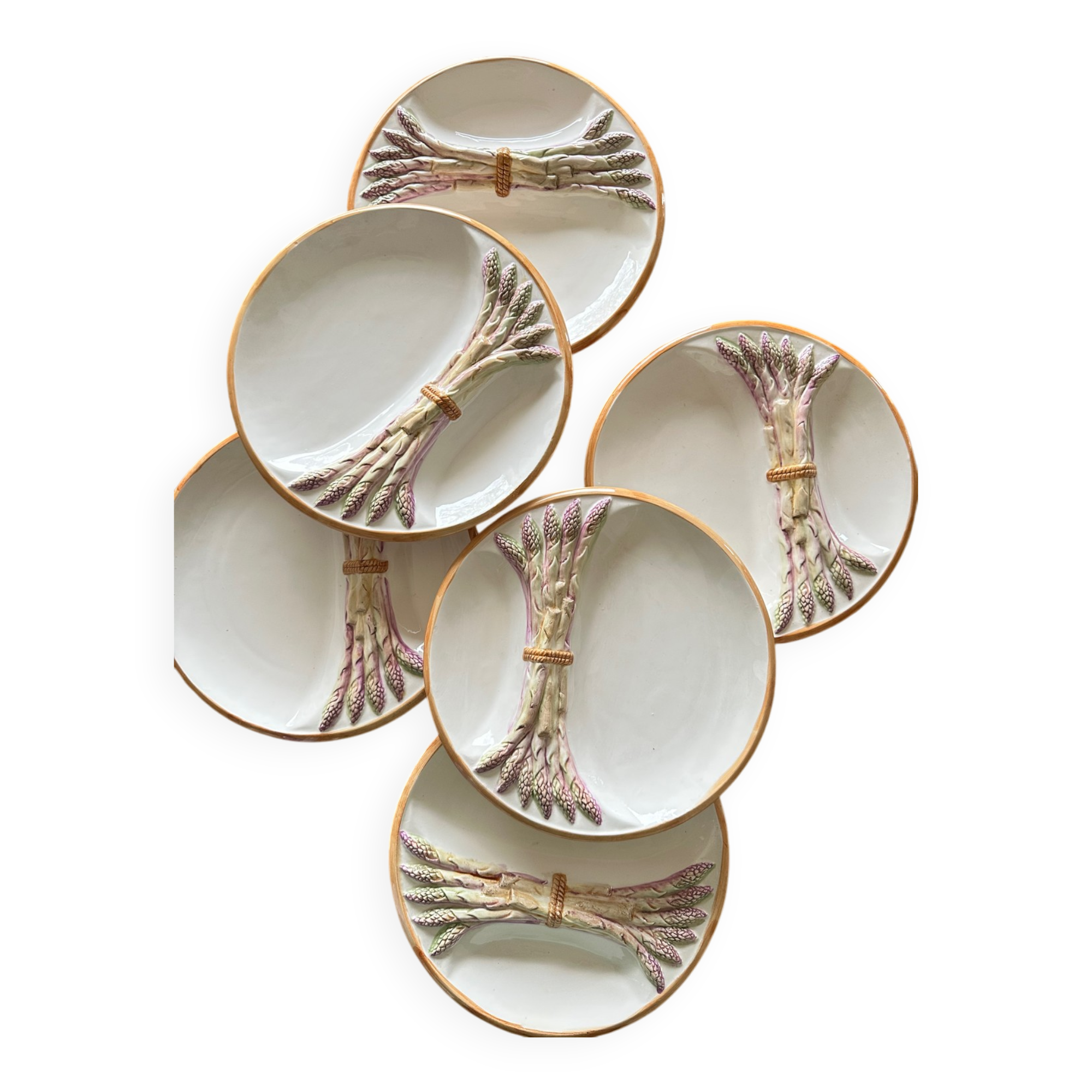 Asparagus plates barbotine