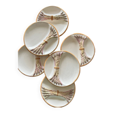 Assiettes asperges barbotine